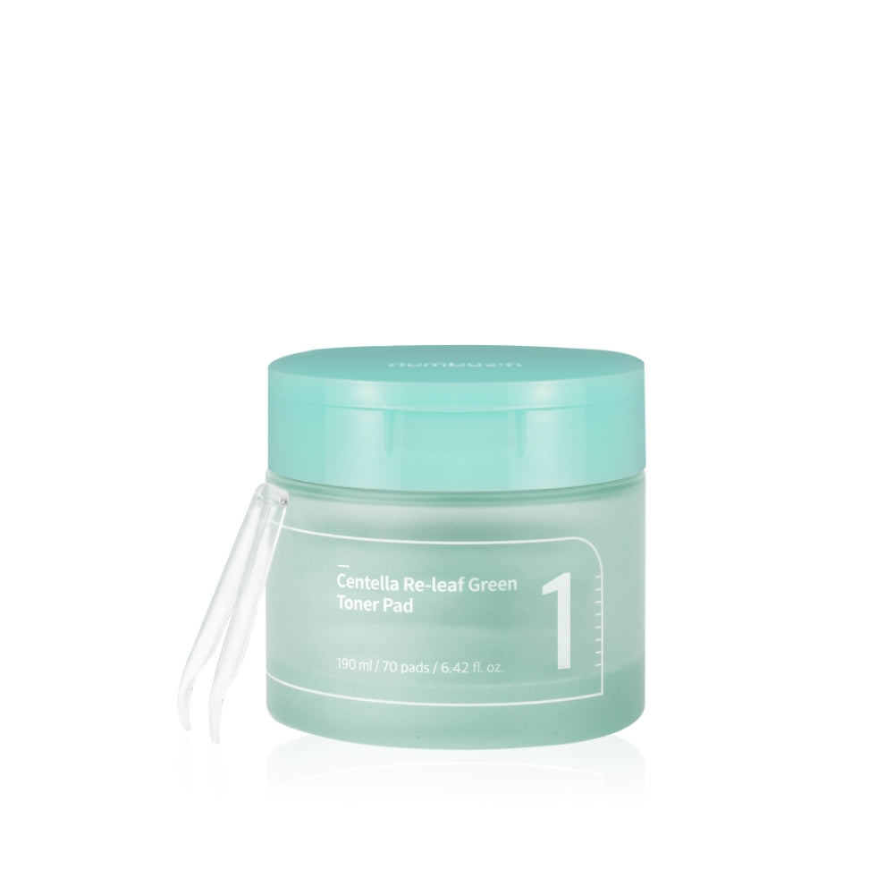 Numbuzin No.1 Centella Re-Leaf Green Toner Pad 70Pads 190ml