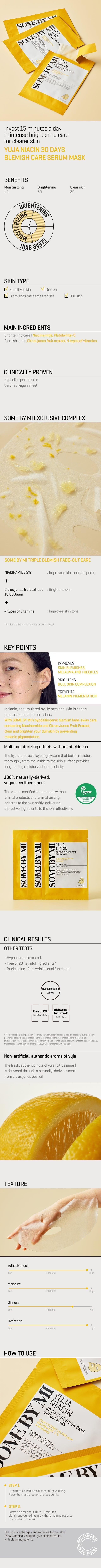 Some By Mi Yuja Niacin 30 Days Care Serum Mask 10 sheet