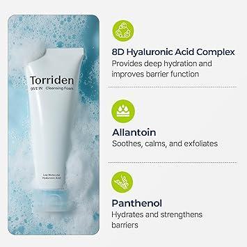 Torriden DIVE IN Low Molecular Hyaluronic Acid Cleansing Foam 150ml