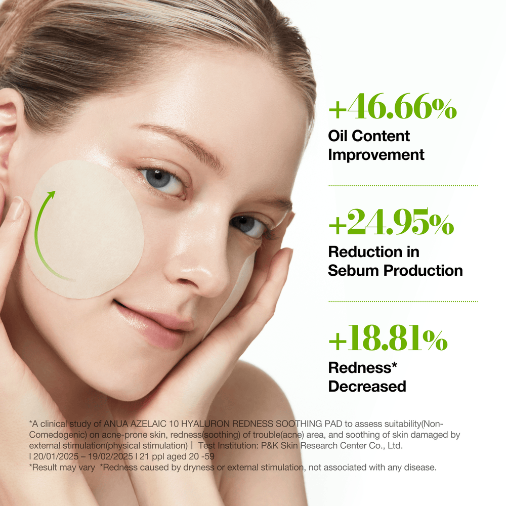 Anua Azelaic 10 Hyaluron Redness Soothing Pad 230ml 90 Pads