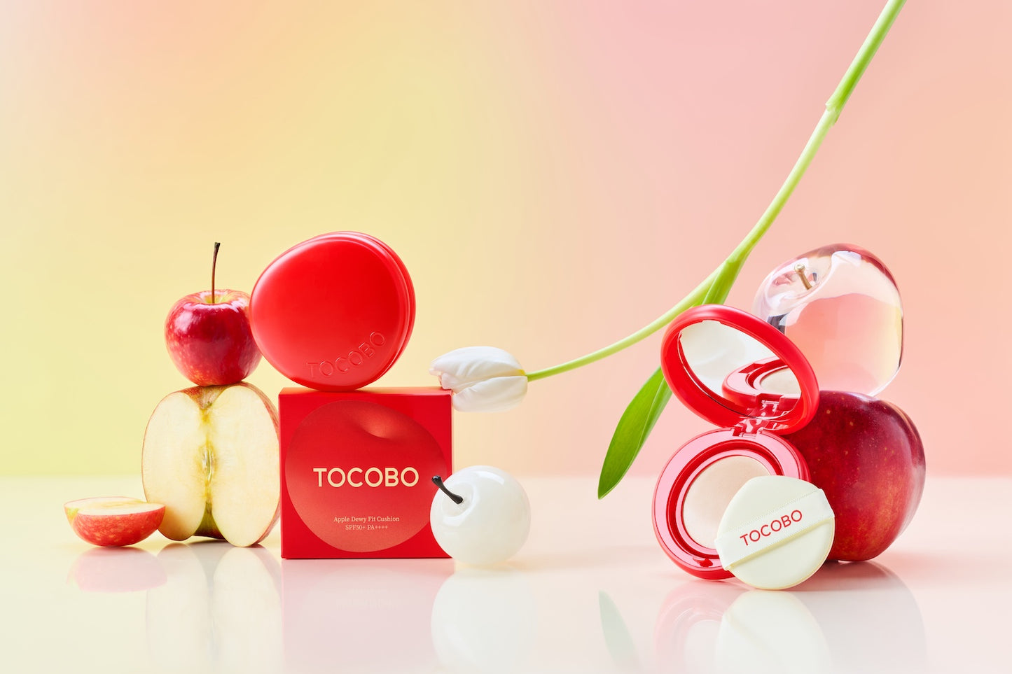 Tocobo Apple Dewy Fit Cushion - 6 Colors with Refill Set