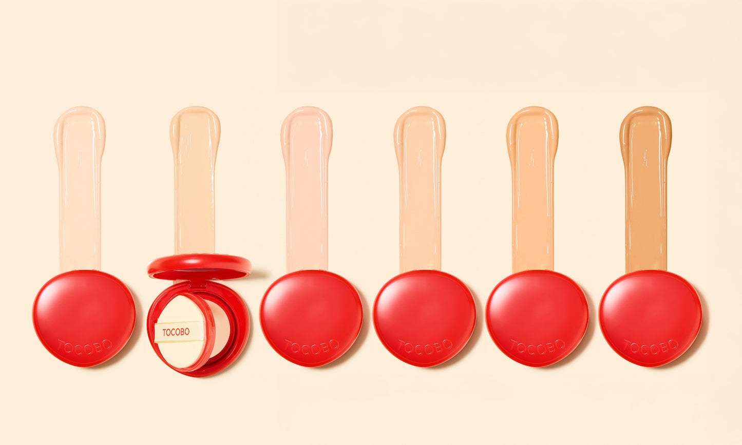 Tocobo Apple Dewy Fit Cushion - 6 Colors with Refill Set